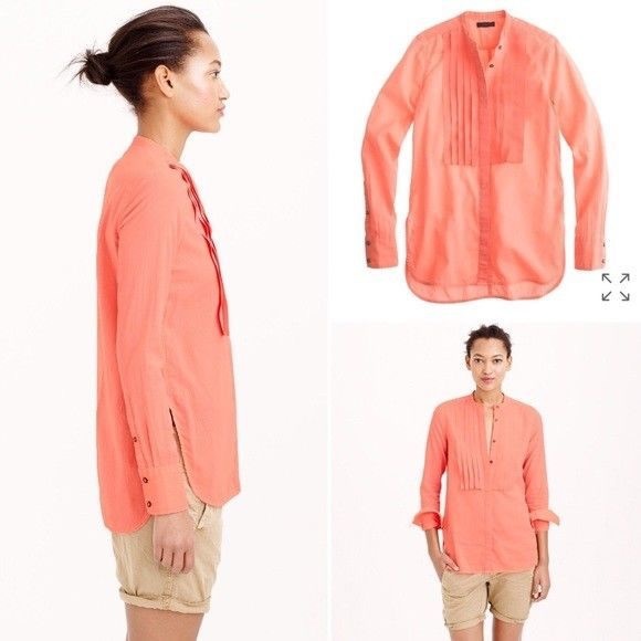 J. Crew Tops - J. Crew Bib Button Down